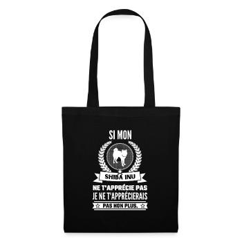 Si mon shiba inu ne t'apprécie pas - Sac en tissu - noir - Devant
