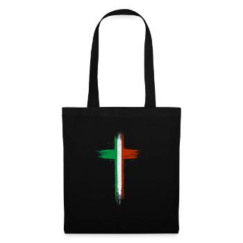 Drapeau de l’Italie Drapeau italien Vintage Look vieilli - Sac en tissu - noir - Devant