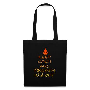 Yoga, Namaste, Breath in, Breath out - Stoffbeutel - Schwarz - Vorne