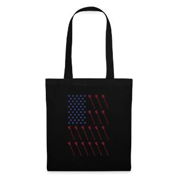 Sport Us Flag Lacrosse - Tote Bag - black - Front