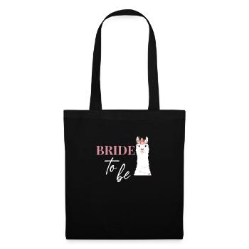 Bride Bride to be JGA alpaca wedding - Tote Bag - black - Front