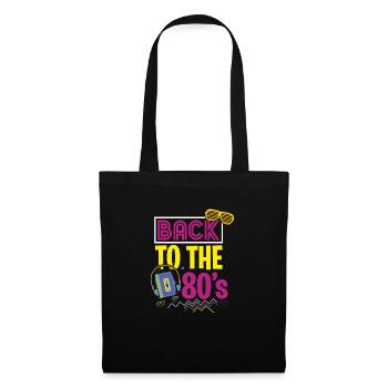 80s party outfit costume disguise 80s - Tote Bag - black - Front