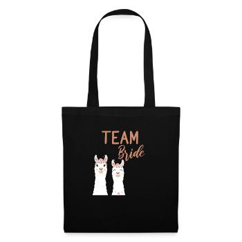 Team Bride Bride Alpaca Llama JGA Bachelorette - Tote Bag - black - Front