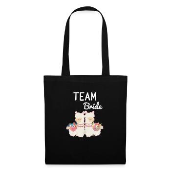 Team Bride Bride Alpaca Llama Alpaca JGA Party - Tote Bag - black - Front