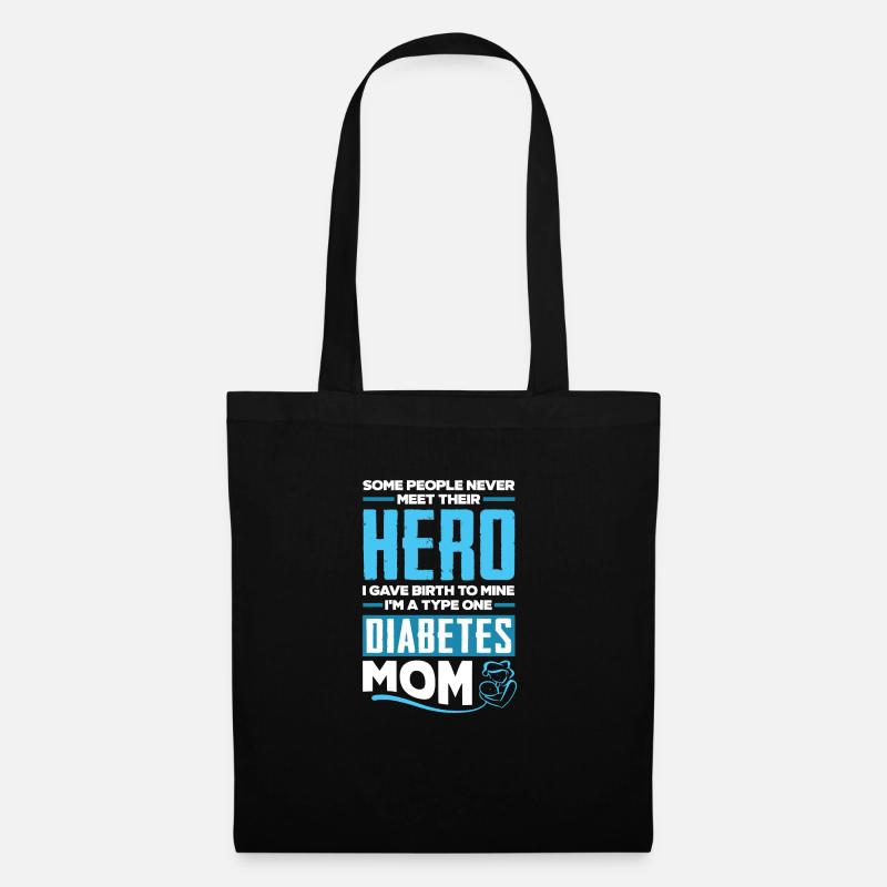 T1D Diabetes Type 1 Diabetic Gift - Tote Bag - black
