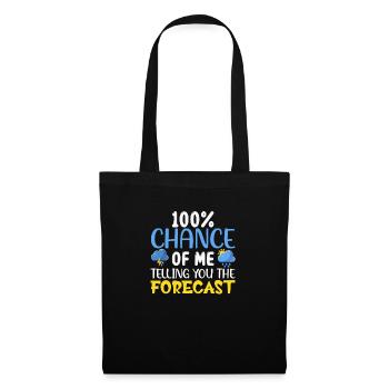 Meteorologe Meteorologie Sturmjäger Geschenk - Stoffbeutel - Schwarz - Vorne