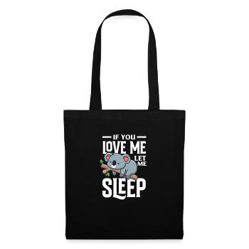 Drôle de koala endormi Koala Cadeau d’ours - Sac en tissu - noir - Devant