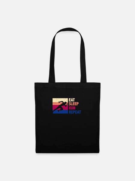 Lustiges Laufen Läufer Lauf Geschenk - Stoffbeutel - Schwarz