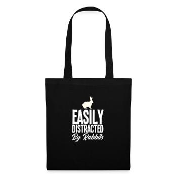 Hase Kaninchen Haustier Hasen Mama Geschenk - Stoffbeutel - Schwarz - Vorne