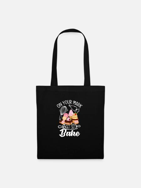 Lustiges Hobby Bäcker Geschenk - Stoffbeutel - Schwarz