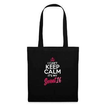 Fille du 16e anniversaire - Sac en tissu - noir - Devant