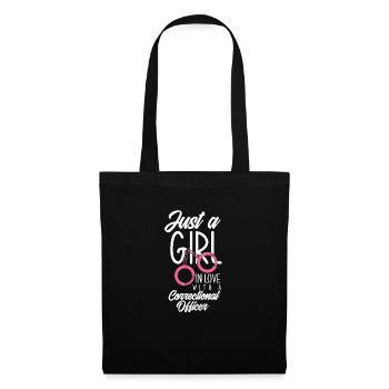 Gardien de prison Agent correctionnel - Sac en tissu - noir - Devant