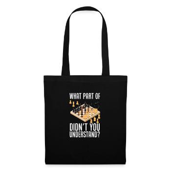 Drôle de joueur d’échecs Cadeau de joueur d’échecs - Sac en tissu - noir - Devant