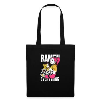 Lustiges Ramen Geschenk - Stoffbeutel - Schwarz - Vorne