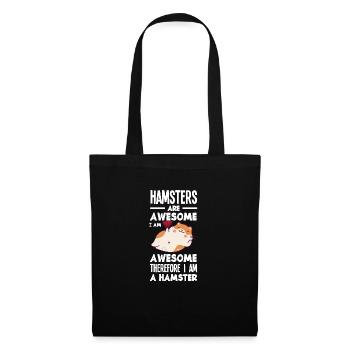 Drôle de cadeau de hamster - Sac en tissu - noir - Devant