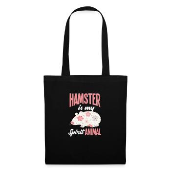 Drôle de cadeau de hamster - Sac en tissu - noir - Devant