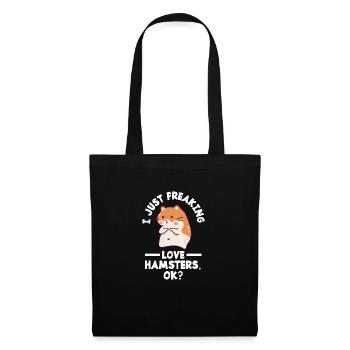 Drôle de cadeau de hamster - Sac en tissu - noir - Devant