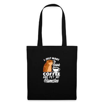 Drôle de cadeau de hamster - Sac en tissu - noir - Devant