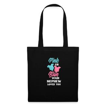 Le genre rose ou bleu révèle le neveu de Baby Party - Sac en tissu - noir - Devant