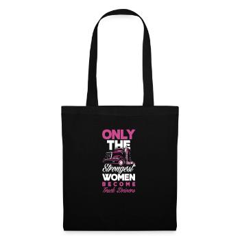 Truck Driver Trucker Truck Driver Woman - Tote Bag - black - Front