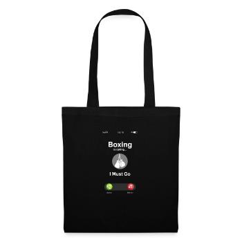 Drôle de boxer de boxe cadeau - Sac en tissu - noir - Devant