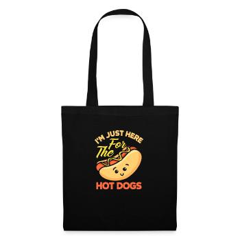 Hot Dog Hot Dogs Liebhaber Geschenk - Stoffbeutel - Schwarz - Vorne
