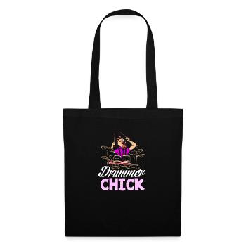 Drums Drummer Girl Gift - Sac en tissu - noir - Devant
