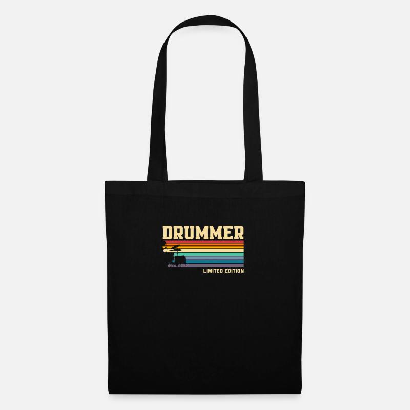 Drums Drummer Gift - Sac en tissu - noir