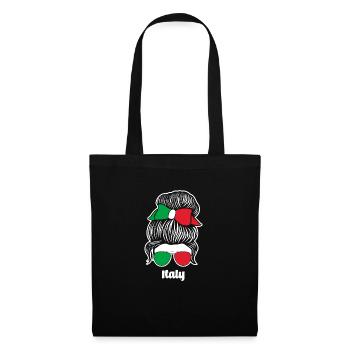Lustiges Italien Geschenk - Stoffbeutel - Schwarz - Vorne