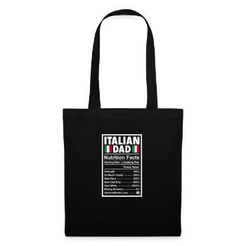 Drôle Italie Cadeau Papa Italien - Sac en tissu - noir - Devant