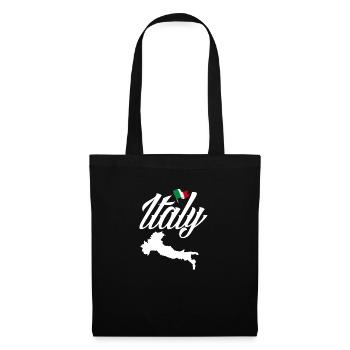 Lustiges Italien Geschenk - Stoffbeutel - Schwarz - Vorne