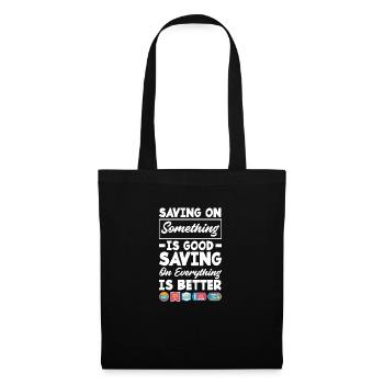 Lustiges Extrem Couponing Coupon Geschenk - Stoffbeutel - Schwarz - Vorne