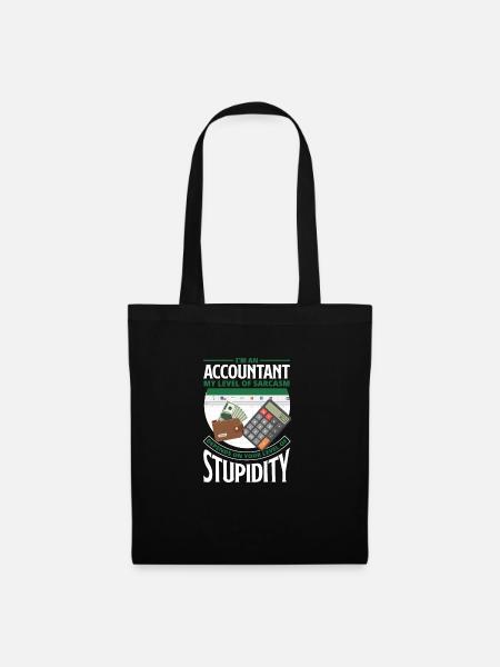 Lustiges Steuerberater Buchhalter Geschenk - Stoffbeutel - Schwarz