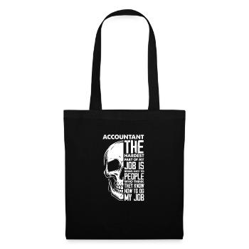 Drôle de cadeau comptable de conseiller fiscal - Sac en tissu - noir - Devant