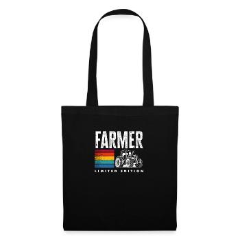 Lustiges Bauer Bauernhof Landwirt Geschenk - Stoffbeutel - Schwarz - Vorne