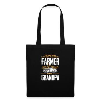 Lustiges Bauer Bauernhof Landwirt Geschenk - Stoffbeutel - Schwarz - Vorne