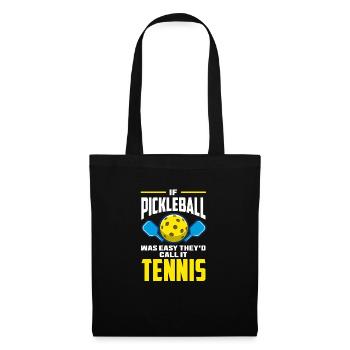 Lustiges Pickleball Geschenk - Stoffbeutel - Schwarz - Vorne