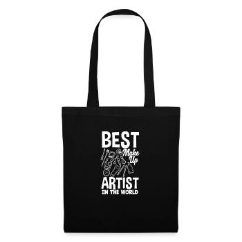 Lustiges Make Up Artist Maskenbildner Geschenk - Stoffbeutel - Schwarz - Vorne