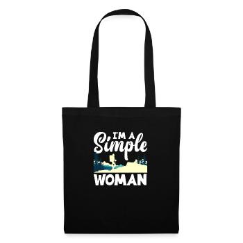 Cadeau de randonnée drôle - Sac en tissu - noir - Devant