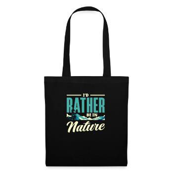 Cadeau de randonnée drôle - Sac en tissu - noir - Devant