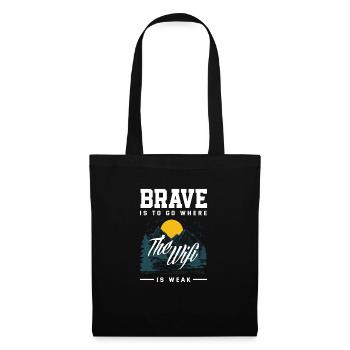 Cadeau de randonnée drôle - Sac en tissu - noir - Devant
