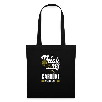 Karaoke Sängerin Singen Karaoke Sänger Musik - Stoffbeutel - Schwarz - Vorne