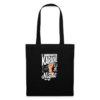 Chanteur de karaoké Chanteur de karaoké Musique - Sac en tissu - noir - Devant