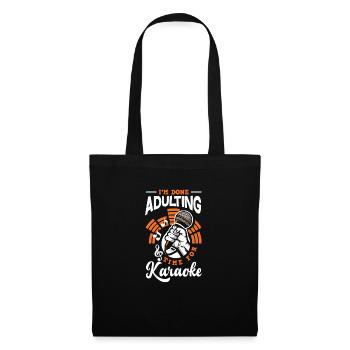 Chanteur de karaoké Chanteur de karaoké Musique - Sac en tissu - noir - Devant