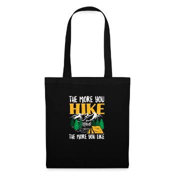 Cadeau de randonnée drôle - Sac en tissu - noir - Devant
