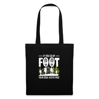 Cadeau de randonnée drôle - Sac en tissu - noir - Devant