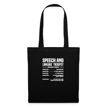 Orthophoniste, orthophoniste, orthophoniste - Sac en tissu - noir - Devant