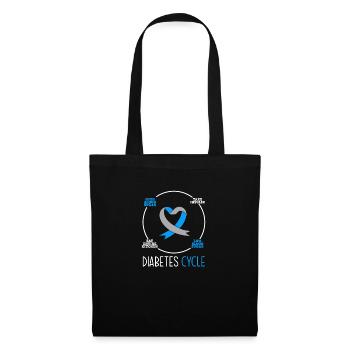 T1D Diabetes Type 1 Diabetic Gift - Tote Bag - black - Front