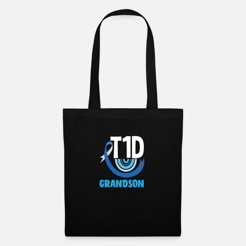 T1D Diabetes Type 1 Diabetic Gift - Tote Bag - black