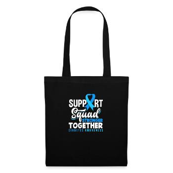 Cadeau pour diabétiques de type 1 pour diabétiques de type 1 - Sac en tissu - noir - Devant